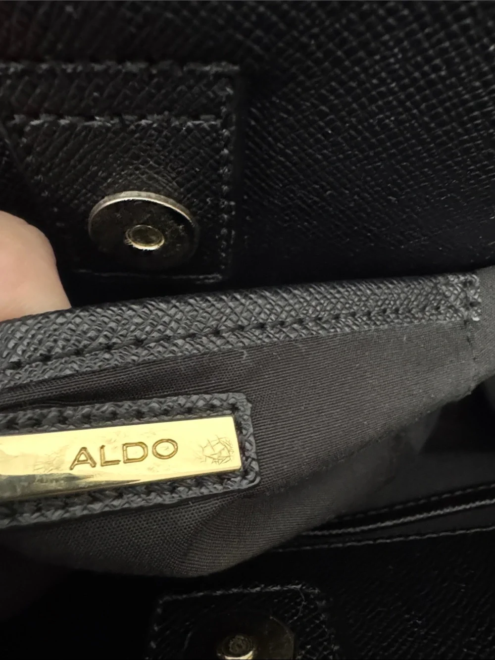 Aldo Black Structured Satchel
